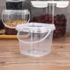 Cubo de Arroz Tanque Doméstico para Almacenamiento de Granos Tanque de Plástico Transparente para Snacks y Productos Secos Tanque de Empaque para Snacks de Mascotas
