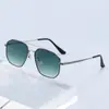 Nuevas gafas de sol metálicas de estilo europeo y americano con doble puente, aviador de montura grande a la moda, protección UV, gafas de sol unisex, venta al por mayor