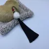 Recordando a Xiangfei Bola de Pelo de 12 cm Borla con Cuentas Colgante de Traje Antiguo Accesorios Hanfu Cheongsam Manualidades Accesorios de Vestimenta