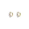 Pendientes Pequeños de Perlas de Alto Gama Estilo Francés Círculos Geométricos Tachuelas Moda para Mujer Versátil Temperamento Pendientes Minimalistas Accesorios