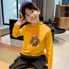 Camada Base Térmica Escovada Versátil para Meninos Outono/Inverno 2026 Novo Estilo Gola Semi-Alta Casual Infantil Tendência