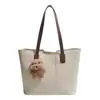 Bolsa Casual de Grande Capacidade para Mulheres 2025 Nova Bolsa Tote para Aula de Estudante Universitário Bolsa Grande Bolsa de Ombro Casual Fashion