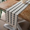 Corredor de mesa de linho retrô country americano fio de algodão tecido longo cor correspondente toalha de mesa festa de feriado tira decorativa atacado