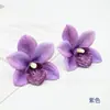 Flores Artificiais Novo Estilo Flores Orquídea Filme Adorno para Festa Étnica Flor de Orquídea para Decoração de Casamento Parede de Flores para Casamento