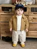 Atuendo Elegante de Bebé para Primavera 2026 Nueva Tendencia Chaqueta con Cuello Polo para Niño Pequeño Pantalones Casuales para Bebé