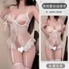 Lencería Sexy y Divertida, Ropa de Dormir que Mejora el Ánimo, Uniformes, Conjuntos de Encaje de una Pieza Estilo Abstinencia Qqny