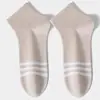 Calcetines Cortos Casuales de Algodón a Rayas para Hombre de Primavera y Verano, Antibacterianos, Transpirables, Casuales, Versátiles, Calcetines Deportivos de Media Caña para Hombre