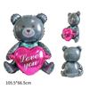 Urso de abraço para o Dia dos Namorados transfronteiriço balão de filme de alumínio pássaro do amor urso de bolo balão de decoração de aniversário atacado