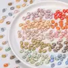Grânulos de vidro tcheco imitação grãos de café diy pulseira feita à mão colar corrente de celular com contas acessórios material