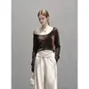 Conjunto de Dos Piezas para Mujer, Top Estilo Coreano de Principios de Otoño, Cárdigan de Punto de Manga Larga Estilo Suave, Camiseta Interior para Superponer