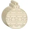 Decoración de Árbol de Navidad Transfronteriza Artesanías de Virutas de Madera Colgantes Navideños DIY Fiesta en Casa Etiquetas Navideñas de Madera