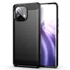 Padrão Escovado de Fibra de Carbono Adequado para Capa de Celular Xiaomi 11 11Lite TPU Capa Macia com Padrão Escovado de Cobertura Total