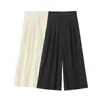 Moda Femenina 2025 Nuevo Chaleco Chaleco Pantalón de Lino Mezclado de Doble Botonadura con Cordones