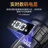 Linterna súper brillante con pantalla de potencia digital, larga duración de la batería, zoom retráctil, portátil para emergencias al aire libre y uso doméstico, linterna recargable