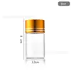Botellas de Vidrio Oxidado de 22 mm, Botellas de los Deseos con Tapas Doradas, Botellas de Deriva, Botellas Dispensadoras de Boca Pequeña, Frascos Sellados, Capacidad Pequeña