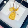 Novo Estilo Chinês Antigo Ouro de Areia Triângulo Amarelo Deus da Riqueza Pingente de Borla DIY Corrente de Suéter Tendência Nacional Acessório de Borla Vajra Pestle