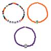 Pulseira de Halloween europeia e americana nova, pulseira de contas de arroz com letras em inglês, pulseira boêmia com rosto de fantasma e abóbora, feminina