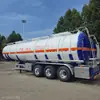 Vendas transfronteiriças semi-reboque tanque para líquidos inflamáveis de 3 eixos e 45 metros cúbicos aço inoxidável caminhão-tanque de transporte de diesel, gasolina, petróleo bruto