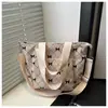 Nova Bolsa Tote de Grande Capacidade com Lindo Laço, Bolsa Feminina, Doce, Casual, Estilosa, Simples, de Mão, Bolsa de Ombro, Bolsa Transversal