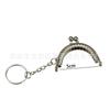 5cm Flor de Cuadros Semircircular Cabeza Recta de Perla Anillo de Llave Dorado Monedero DIY Accesorios Dorados