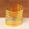 Pulsera abierta de acero inoxidable y acero de titanio, joyería popular europea y americana, con cuentas, se puede usar sola