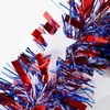Amazon Transfronterizo Día de la Independencia Estadounidense Rojo, Blanco y Azul Cinco Estrellas Tops Fiesta Decoración Festiva Alambre Metálico Tiras de Colores
