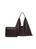 Bolso minimalista para mujer, bolso tote de piel suave, bolso de hombro grande suave y espacioso, color liso, transfronterizo