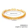 Pulsera Redonda Transfronteriza 6.0 con Cierre de Extensión Multicolor, Pulsera Colorida de Circonita de Alta Calidad para Mujer, Mayoreo