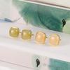Brincos quadrados Hetian jade stud brincos femininos elegante estilo frio único imitação Jade novos brincos frescos geométricos da moda