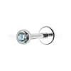 Brincos de Liga de Titânio F-136 com Zircônia e Pequenas Pérolas Douradas G23 Titânio Haste Interna Zircônia Piercings para Lábio Piercings para Orelha Joias para Piercing Adorno de Cabeça