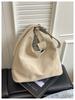 Bolsa Tote Grande Fosca para Mulheres Modelo Novo 2025 Uso Diário para o Trabalho Cor Sólida Moda Bolsa Mãe e Filha Bolsa de Ombro