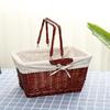 Cesta de piquenique de vime de salgueiro, cesta de colheita, brinquedo de tecido, cesta de frutas, cesta de flores, cesta de compras, cesta de armazenamento