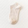 Calcetines de verano para mujer, calcetines náuticos de color liso, transpirables, absorbentes del sudor, informales, con barra vertical, venta al por mayor