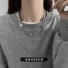 Collar masculino cubano de acero de titanio Wang Jiaer con cadena para clavícula de chicos hiphop joyería de acero de titanio que no se decolora