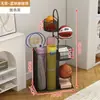 Cesta de Almacenamiento para Esterillas de Yoga, Estante de Almacenamiento para Equipos Deportivos y de Fitness en Casa, Estante de Almacenamiento Doméstico para Rellenar Espacios para Bádminton y Baloncesto