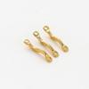 Biela Conectora Forma de S con Doble Agujero Color Joyería Chapada en Cobre 14K Conservación del Color Oro Real Accesorio para Joyería Hecha a Mano DIY Hebilla Doble para Colgante