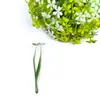 Ramo de Flores de Hierba de Plástico Decorado con Pequeñas Flores de Lavanda Plantas Acuáticas para Paisajismo Césped Artificial Hojas de Orquídea Decoración de Pared Vegetal