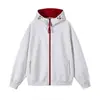 Sudadera con capucha y cremallera de bloques de color Cleanfit para hombre, marca de moda estilo americano para otoño, chaqueta con capucha holgada y versátil