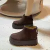 Sapatos Birkenstock com Solado Grosso Aumentadores de Altura 2026 Botas de Moda Tendência Botas de Cano Curto Antiderrapantes Quentes de Algodão Para Pessoas Baixas Bordado de Inverno