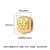 Prata Esterlina S925 Banhada a Ouro Personalizada Contas Espaçadoras Máscara Zakhiram Quadradas Geométricas de Prata Pulseira DIY