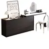 Tocador y cómoda, armario de almacenamiento integrado para mesita de noche, tocador, dormitorio, moderno, minimalista, habitación de alquiler, lujo ligero, escritorio de maquillaje, madera