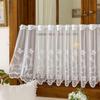 Telas de Janela de Renda Branca Acabada Transfronteiriça, Cortinas de Porta Transfronteiriças, Cortinas de Gaze para Quarto, Cortinas Curtas Americanas, Cortinas Meia-Cortina, Atacado de Fabricantes