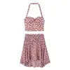 Atacado Fábrica de Roupas Femininas Transfronteiriça 2026 Primavera Nova Moda Europeia e Americana Sexy Estampada Top Halter Saia