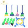 Juego de 12 pinceles de esponja para pintar para niños, para jardín de infantes, educación temprana, sello de grafiti, juego de escoba, cepillo, rodillo, sello