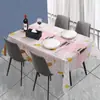 Mantel a Cuadros Estilo Nórdico Minimalista de Moda Impermeable y Fácil de Limpiar Cubierta de Mesa de Peva Tapete de Mesa a Prueba de Aceite Mantel