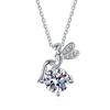 Collar de Hada de Flor de Plata de Ley 925 con Moissanita para Mujer, Colgante de Nicho Versátil, Collar Clavicular Transfronterizo, Accesorios de Joyería DIY