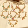 Pulsera Colgante de Estrella de Mar con Concha de Goteo de Aceite Pulsera de Cadena Versátil con Empalme de Perlas Accesorio Souvenir de Viaje a la Isla para Mujeres
