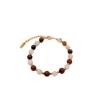 Novo Bracelete de Ágata com Contas, Design Retro Dopamina de Verão, Joia de Mão Exquisita