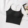 Top Deportivo de Tirante Fino con Almohadillas en el Pecho Chaleco Top Sujetador Deportivo Mujer Niñas Sujetador Fitness Yoga Espalda Bonita