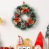 Nueva Guirnalda de Decoración Navideña Ratán Artificial Corona Navideña para Colgar en la Puerta Accesorios de Decoración para Ventanas Decoraciones Navideñas